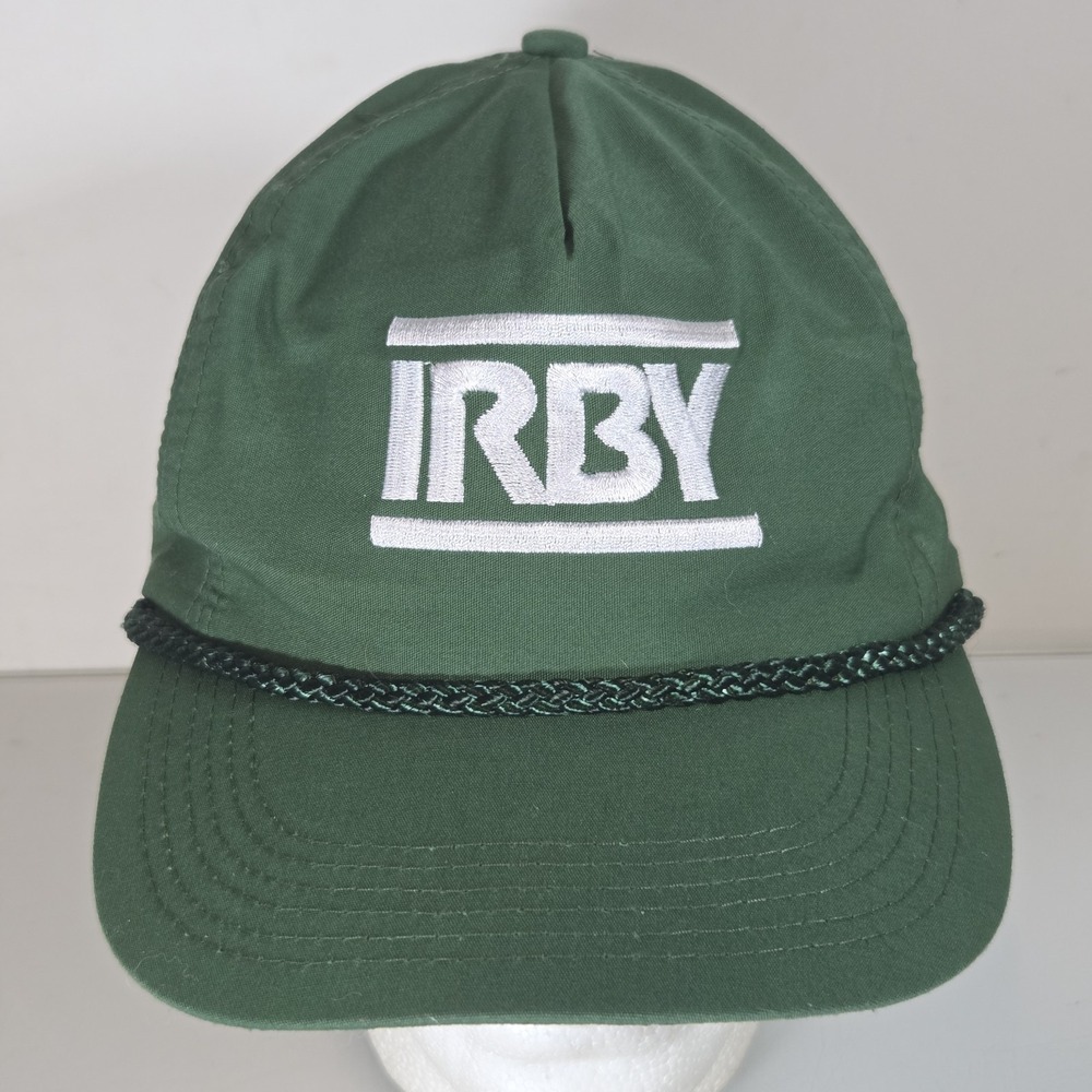 Vintage IRBY Embroidered Logo Green Trucker Hat Cap Snapback Rope